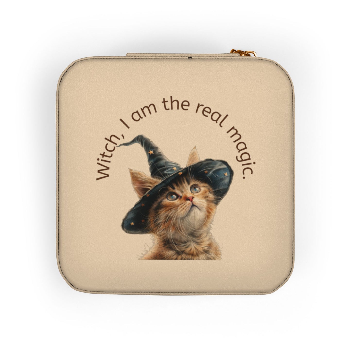 Witchy Cat Jewelry Travel Case, Cute Organizer, Gift for Cat Lovers, Travel Jewelry Box, Perfect for Special Occasions