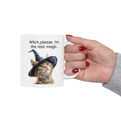 Cat Mug for Cat Lovers/ Witch Vibes/ Cat Moms/ Halloween