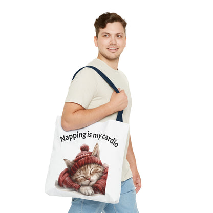 Cat Tote Bag Napping is my Cardio