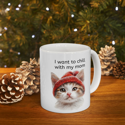 Cat Mug for Cat Lovers / Cute Cat with hat