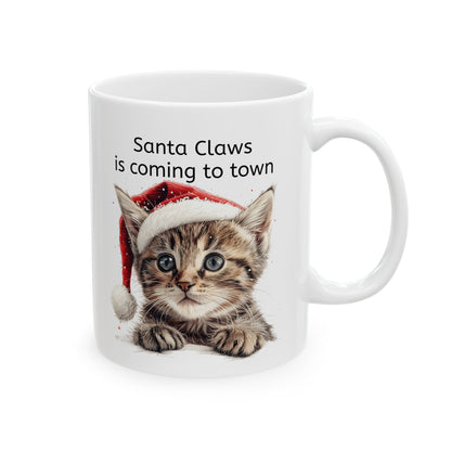 Cat Mug Christmas for Cat Lovers / Santa Claws/ Cat Mums/ Cat Dads