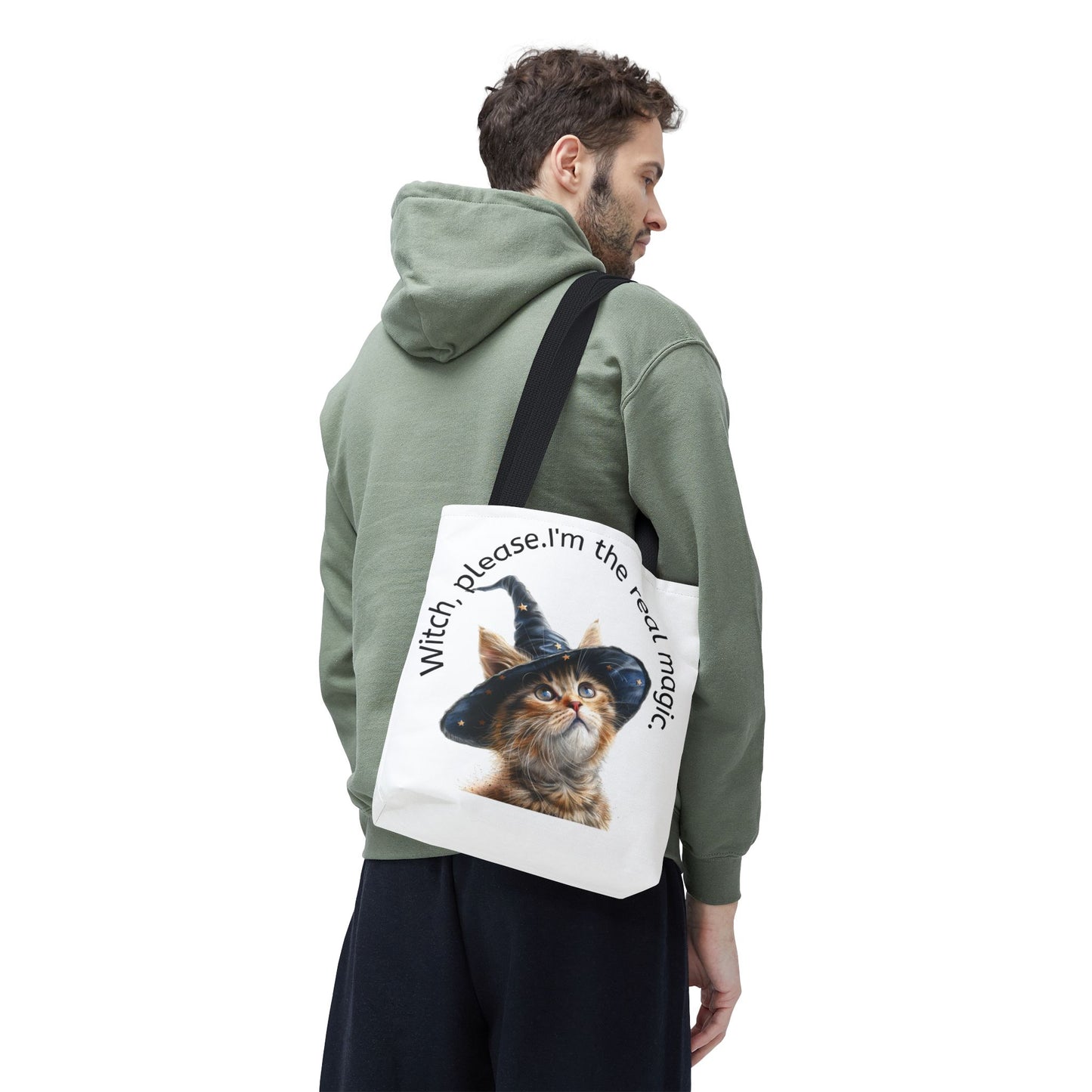 Cute Cat Witch Please Tote Bag