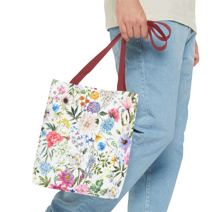 Floral Tote Bag for Women | Durable Flowery Pattern Tote | Gift for Flower Lovers | Spring Style Bag