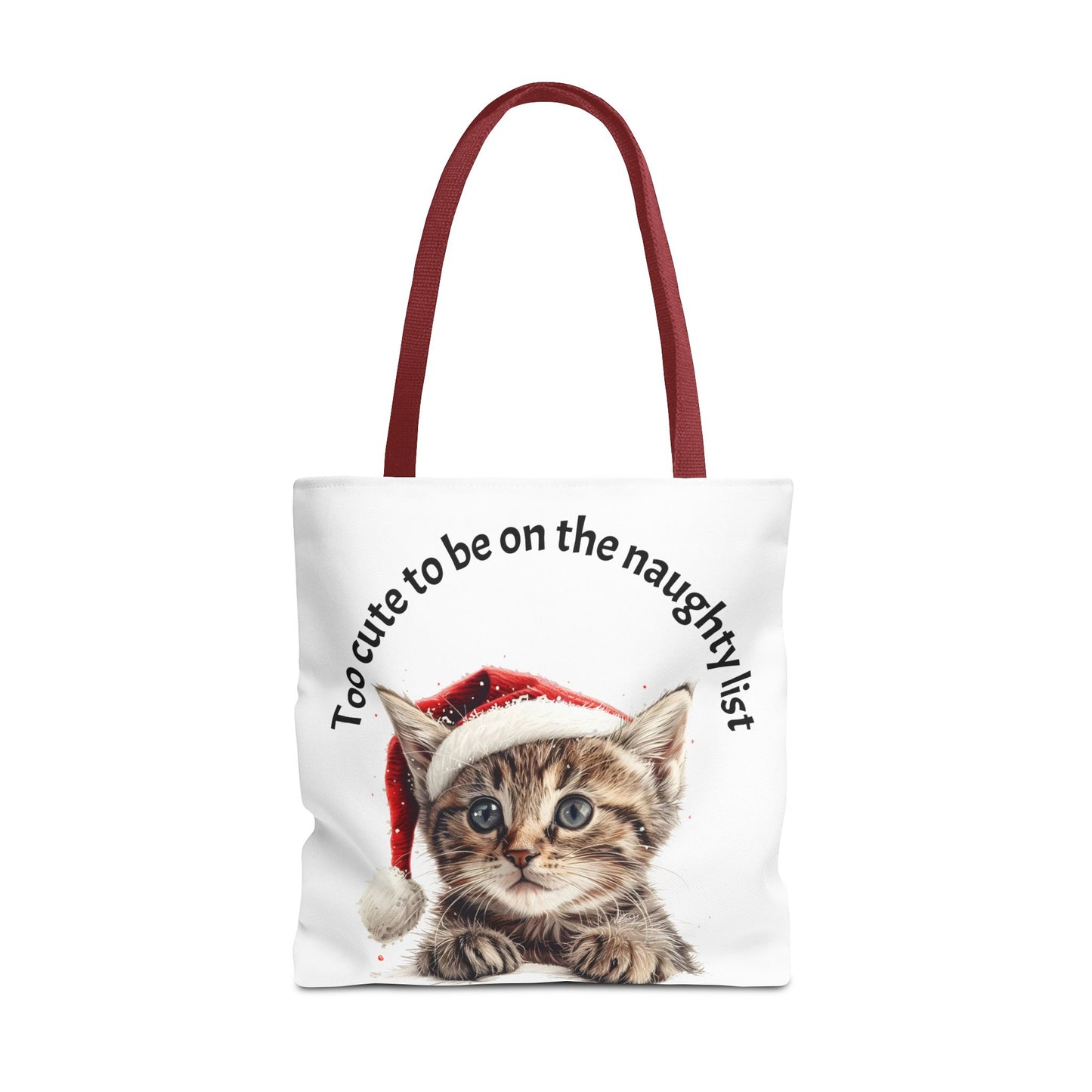 Cat Tote Bag Too cute to be on the naughty list