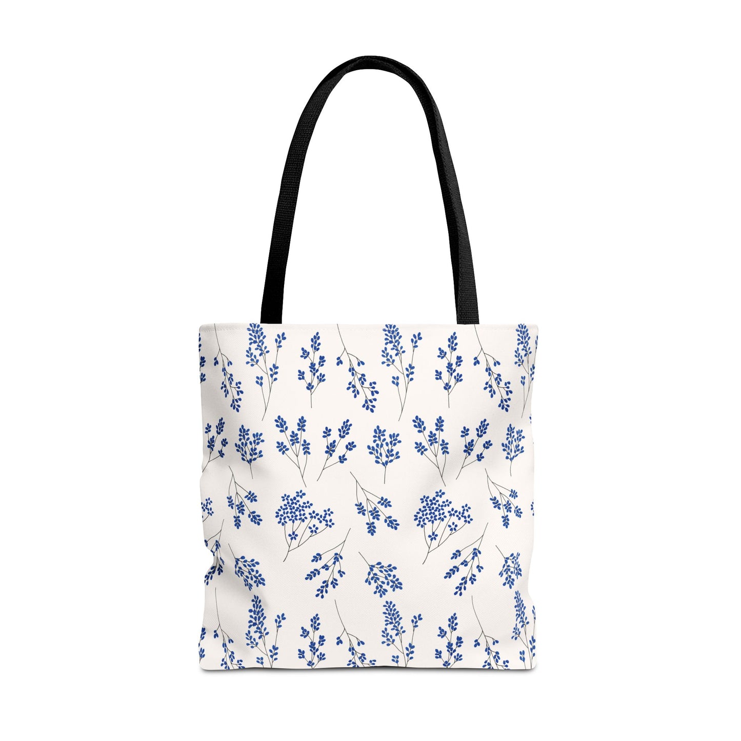 Floral Blue Tote Bag for Women | Durable Tote | Gift for Flower Lovers | Spring Style Bag