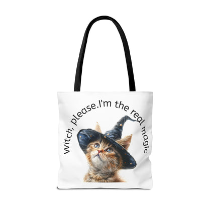 Cute Cat Witch Please Tote Bag