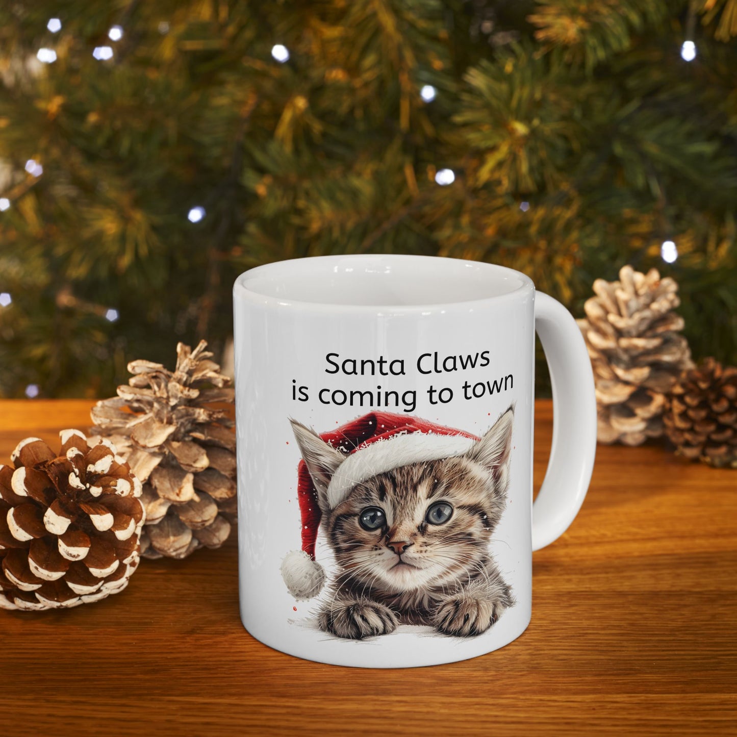 Cat Mug Christmas for Cat Lovers / Santa Claws/ Cat Mums/ Cat Dads