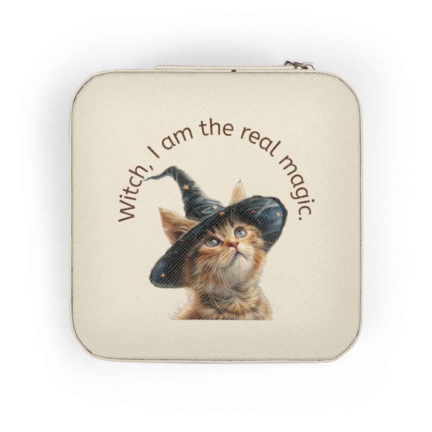 Witchy Cat Jewelry Travel Case, Cute Organizer, Gift for Cat Lovers, Travel Jewelry Box, Perfect for Special Occasions