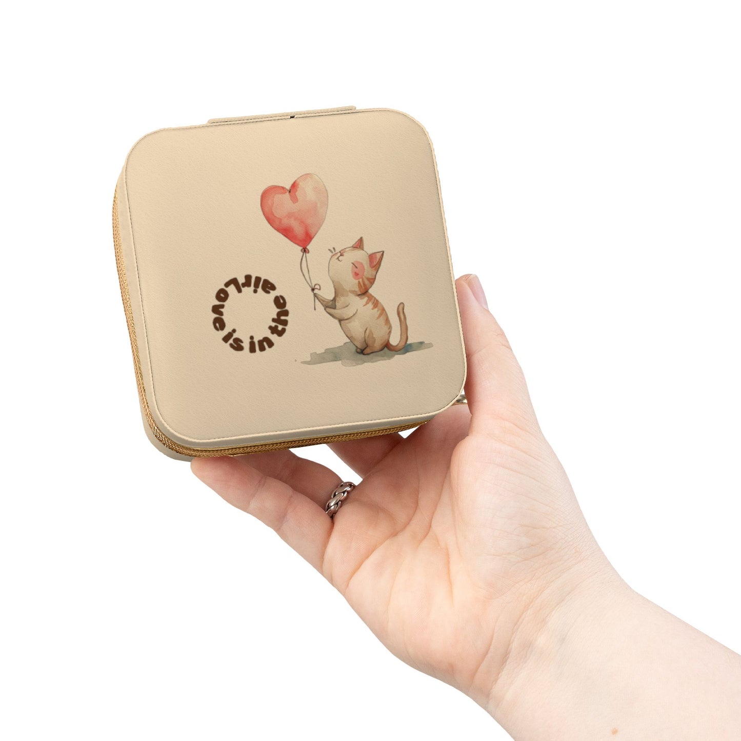 Charming Cat Jewelry Travel Case, Cute Organizer, Gift for Cat Lovers, Travel Jewelry Box, Perfect for Special Occasions