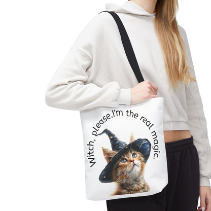 Cute Cat Witch Please Tote Bag