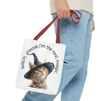 Cute Cat Witch Please Tote Bag