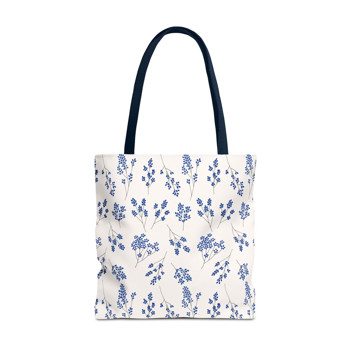 Floral Blue Tote Bag for Women | Durable Tote | Gift for Flower Lovers | Spring Style Bag