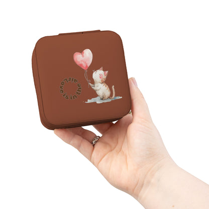 Charming Cat Jewelry Travel Case, Cute Organizer, Gift for Cat Lovers, Travel Jewelry Box, Perfect for Special Occasions