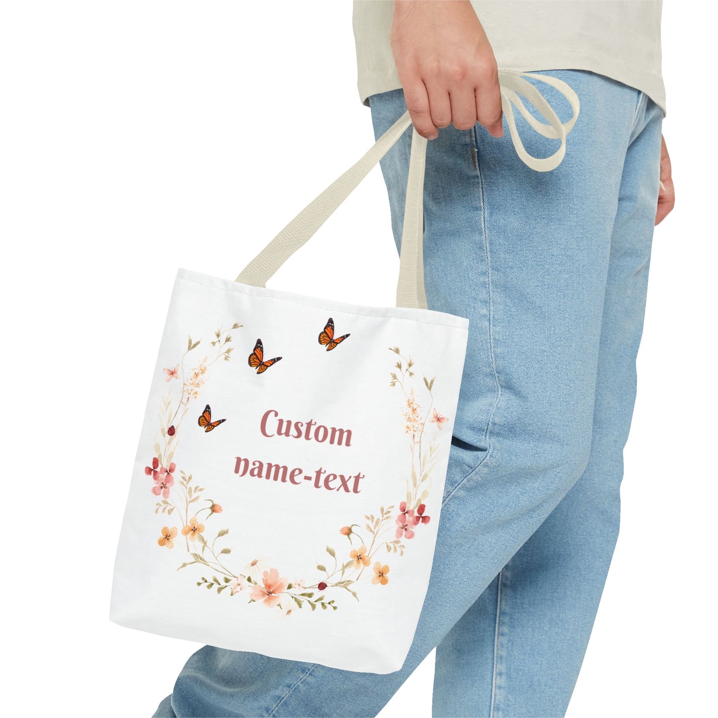 Personalized Tote Bag / Flowery