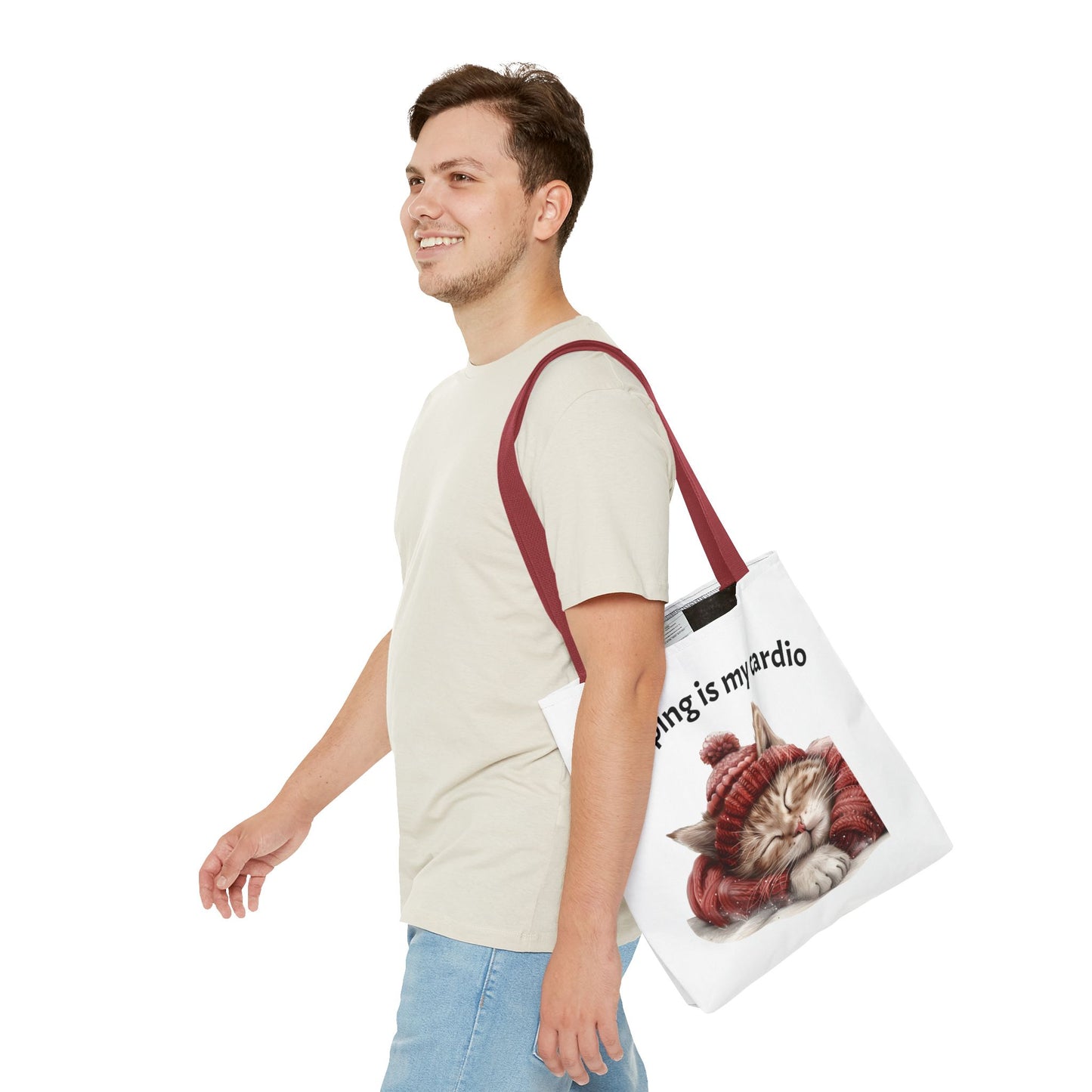 Cat Tote Bag Napping is my Cardio