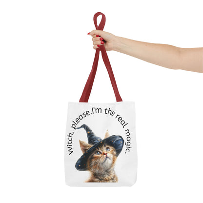 Cute Cat Witch Please Tote Bag