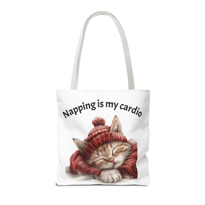 Cat Tote Bag Napping is my Cardio