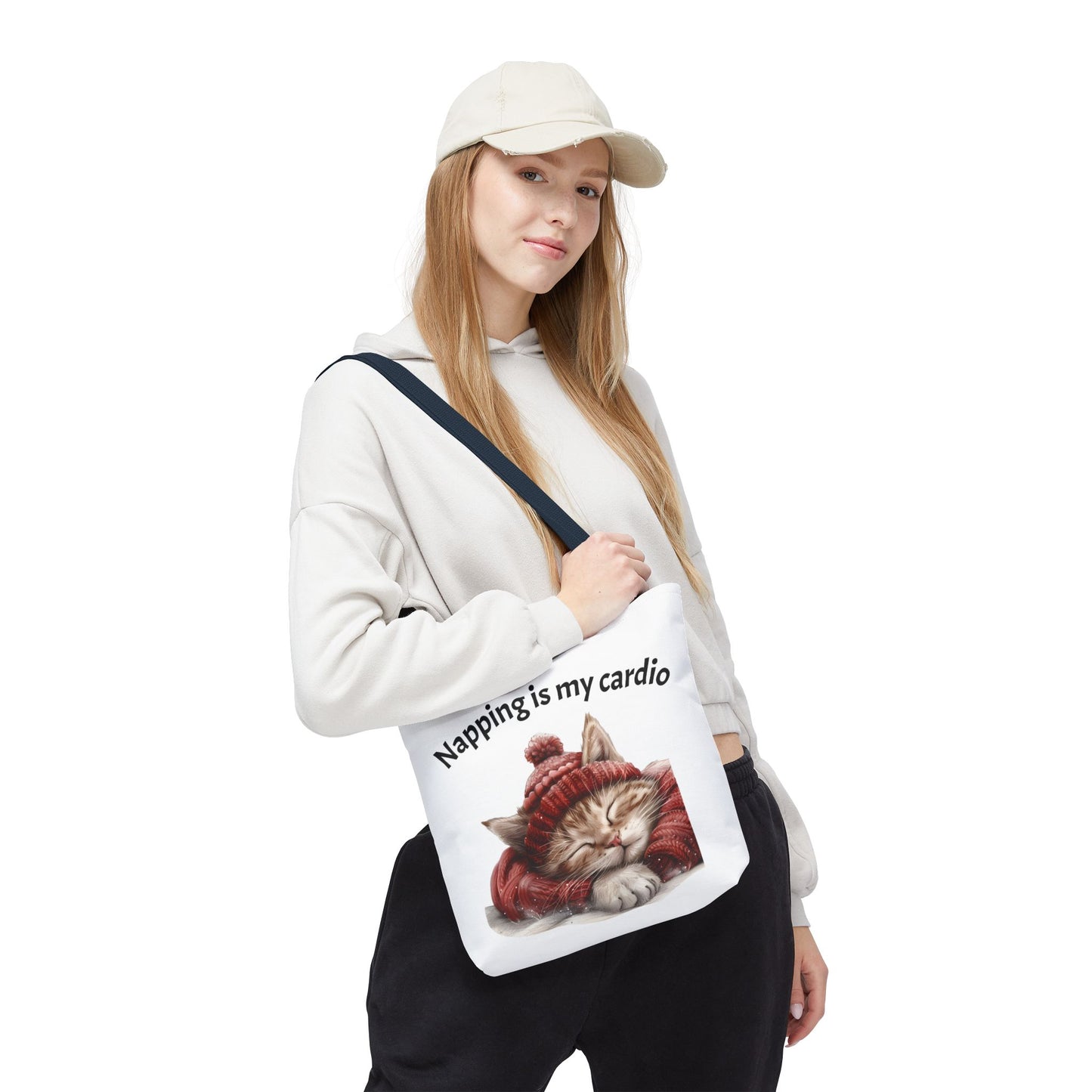 Cat Tote Bag Napping is my Cardio