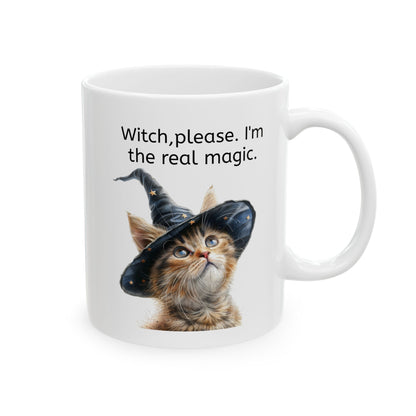 Cat Mug for Cat Lovers/ Witch Vibes/ Cat Moms/ Halloween