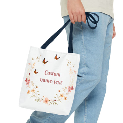 Personalized Tote Bag / Flowery