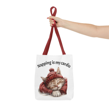 Cat Tote Bag Napping is my Cardio