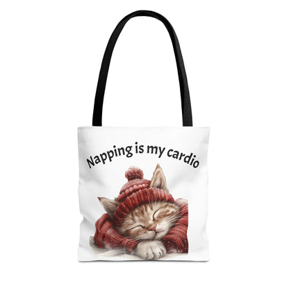 Cat Tote Bag Napping is my Cardio