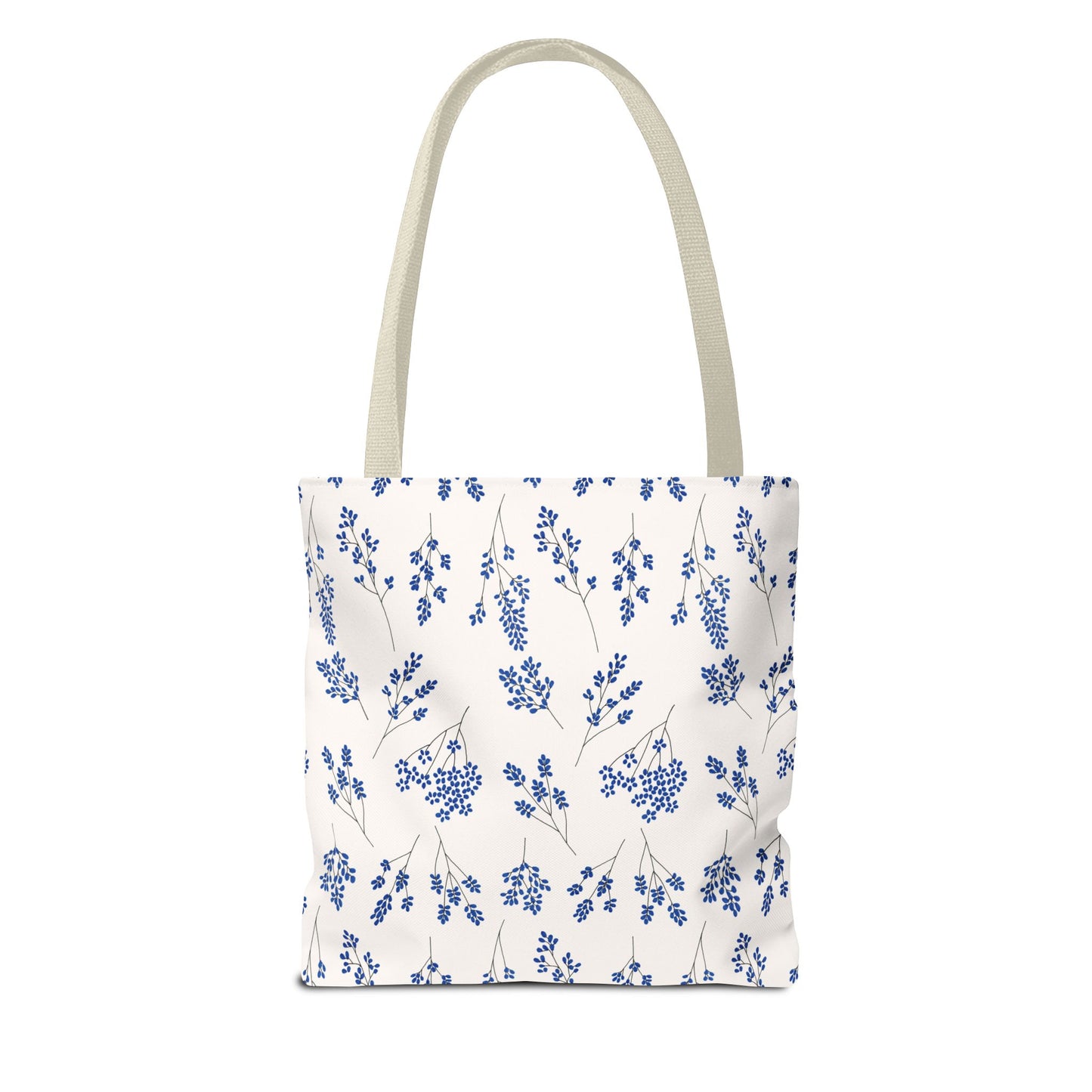 Floral Blue Tote Bag for Women | Durable Tote | Gift for Flower Lovers | Spring Style Bag