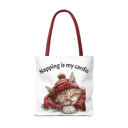 Cat Tote Bag Napping is my Cardio