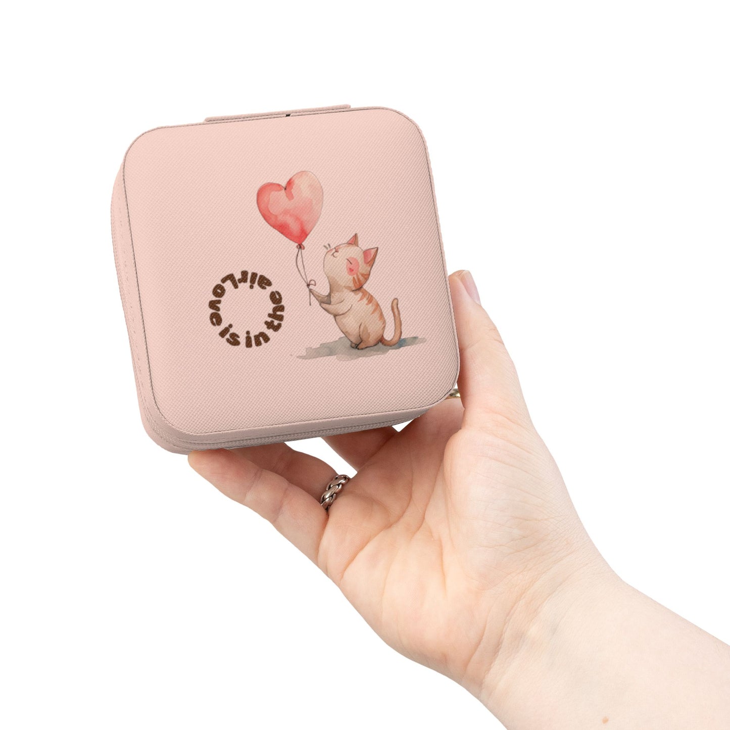 Charming Cat Jewelry Travel Case, Cute Organizer, Gift for Cat Lovers, Travel Jewelry Box, Perfect for Special Occasions