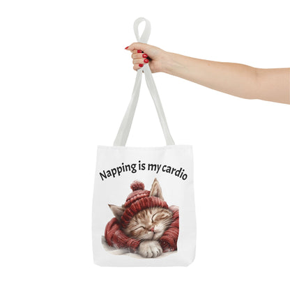 Cat Tote Bag Napping is my Cardio