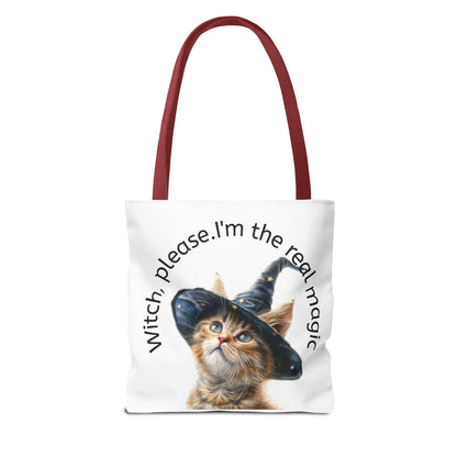 Cute Cat Witch Please Tote Bag