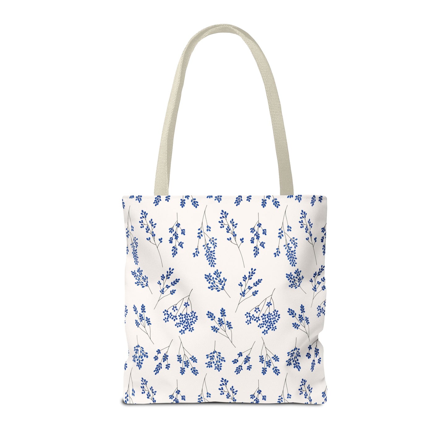 Floral Blue Tote Bag for Women | Durable Tote | Gift for Flower Lovers | Spring Style Bag