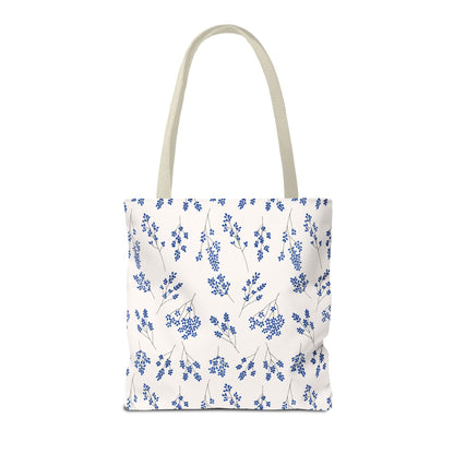 Floral Blue Tote Bag for Women | Durable Tote | Gift for Flower Lovers | Spring Style Bag