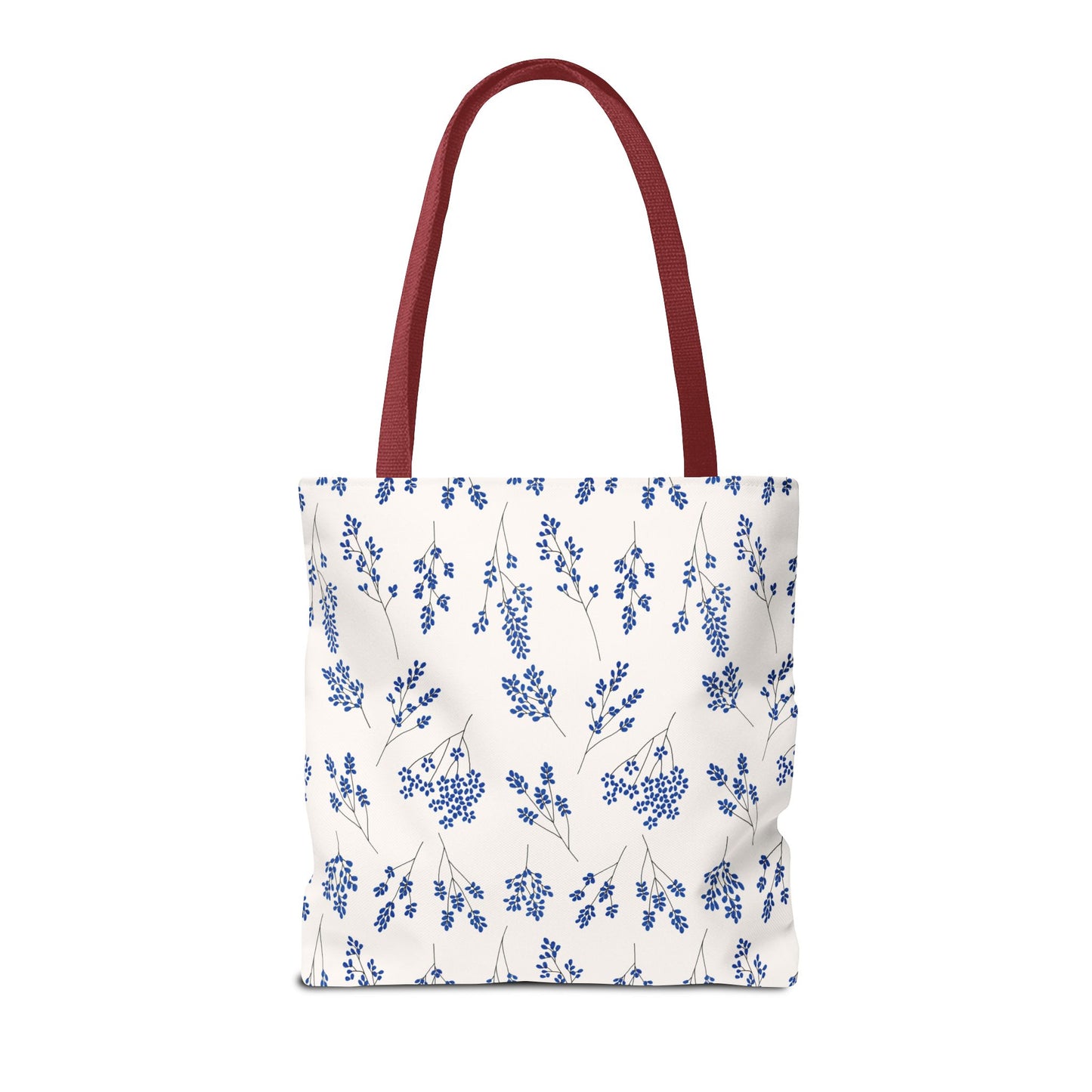 Floral Blue Tote Bag for Women | Durable Tote | Gift for Flower Lovers | Spring Style Bag