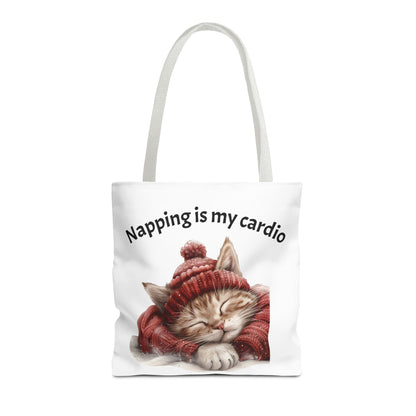 Cat Tote Bag Napping is my Cardio