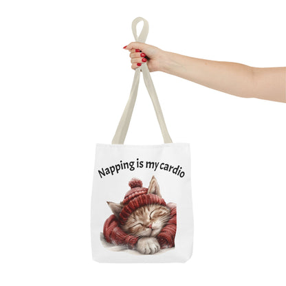 Cat Tote Bag Napping is my Cardio