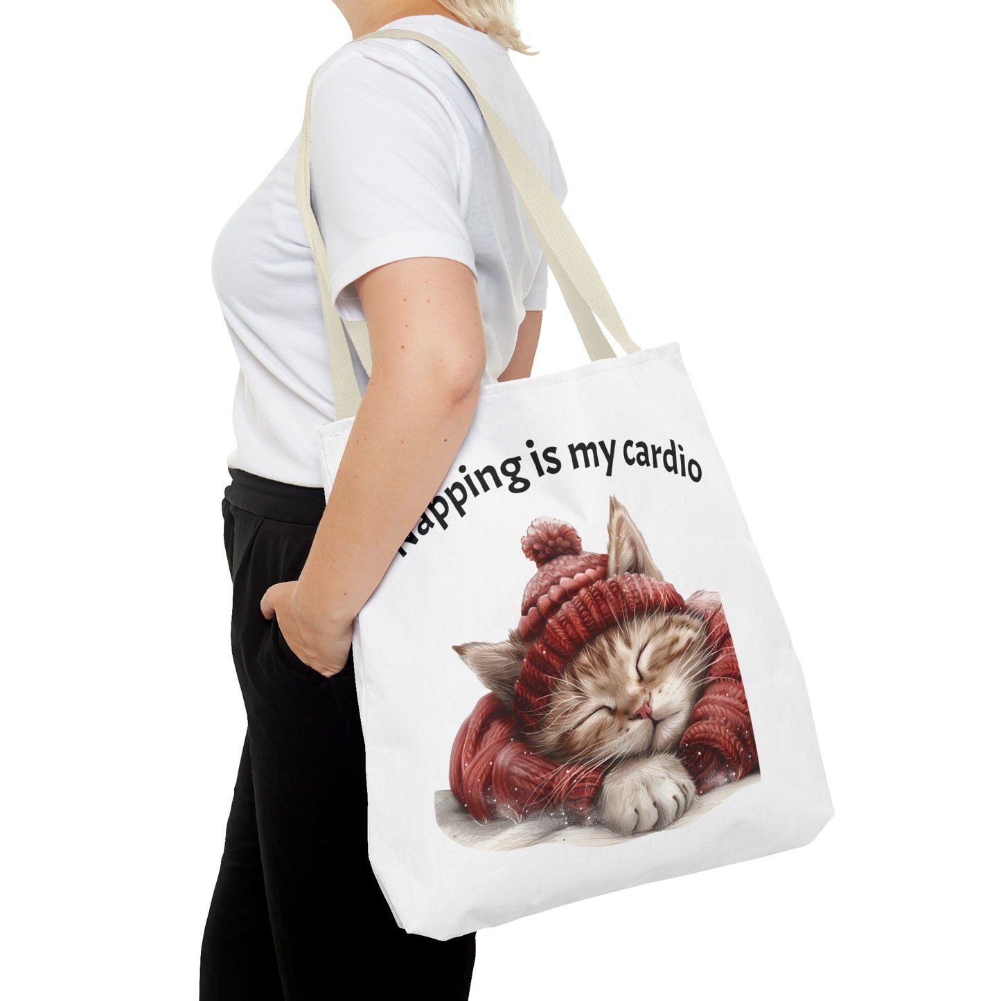 Cat Tote Bag Napping is my Cardio