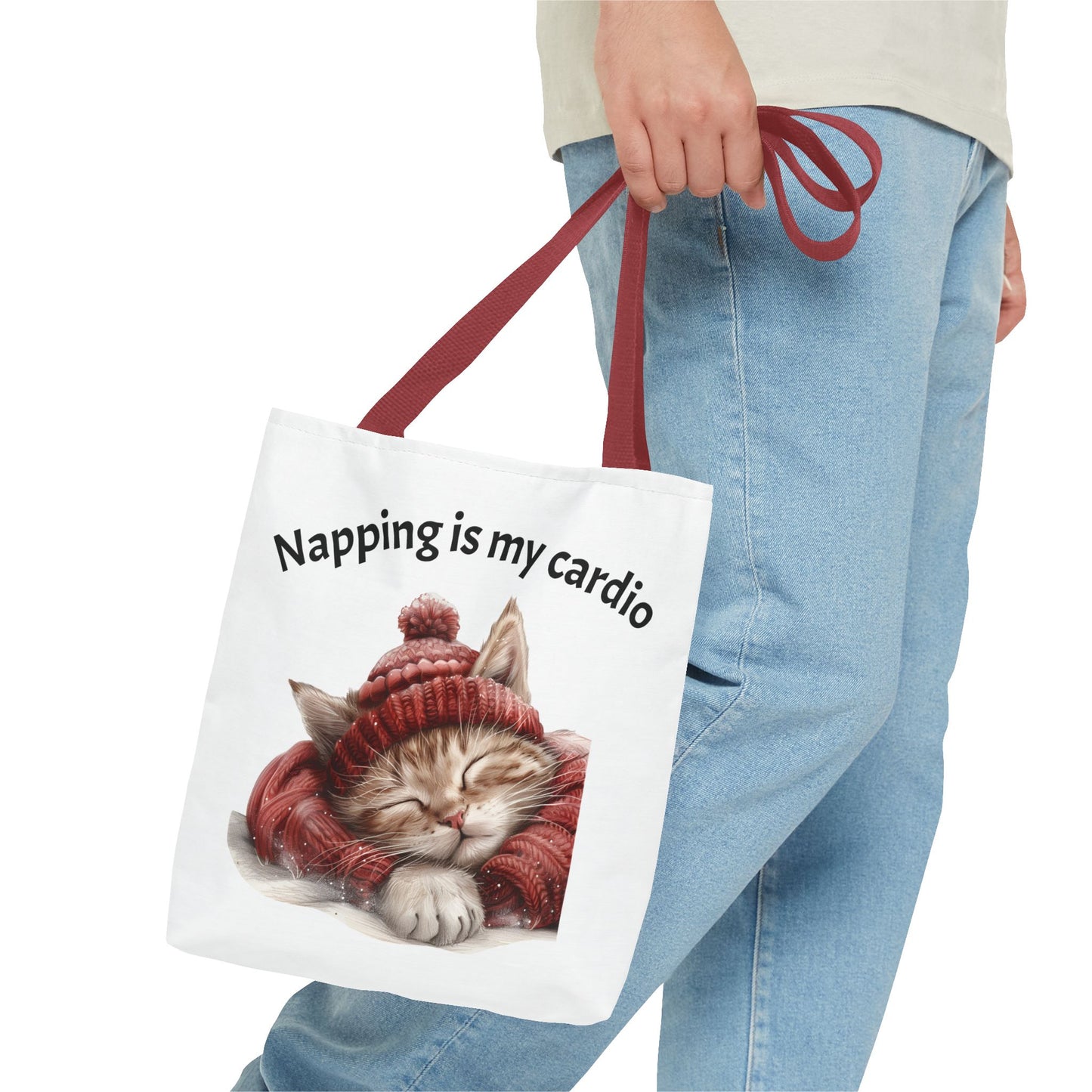Cat Tote Bag Napping is my Cardio