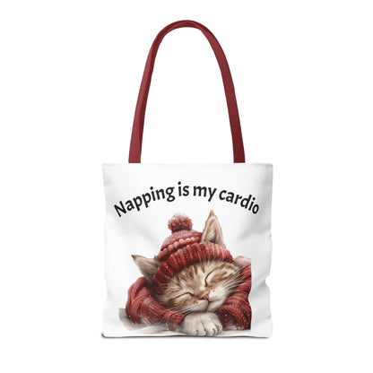 Cat Tote Bag Napping is my Cardio