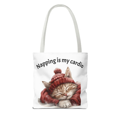 Cat Tote Bag Napping is my Cardio