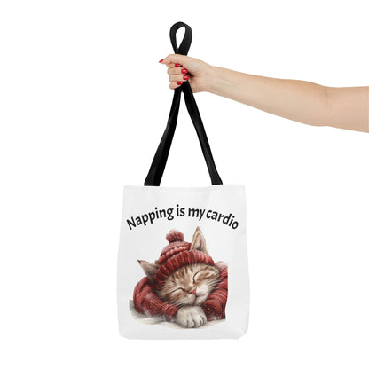 Cat Tote Bag Napping is my Cardio