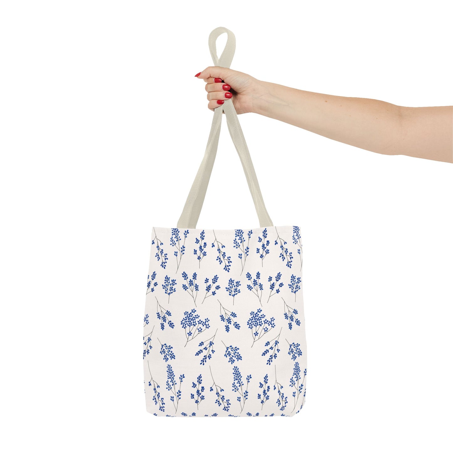 Floral Blue Tote Bag for Women | Durable Tote | Gift for Flower Lovers | Spring Style Bag