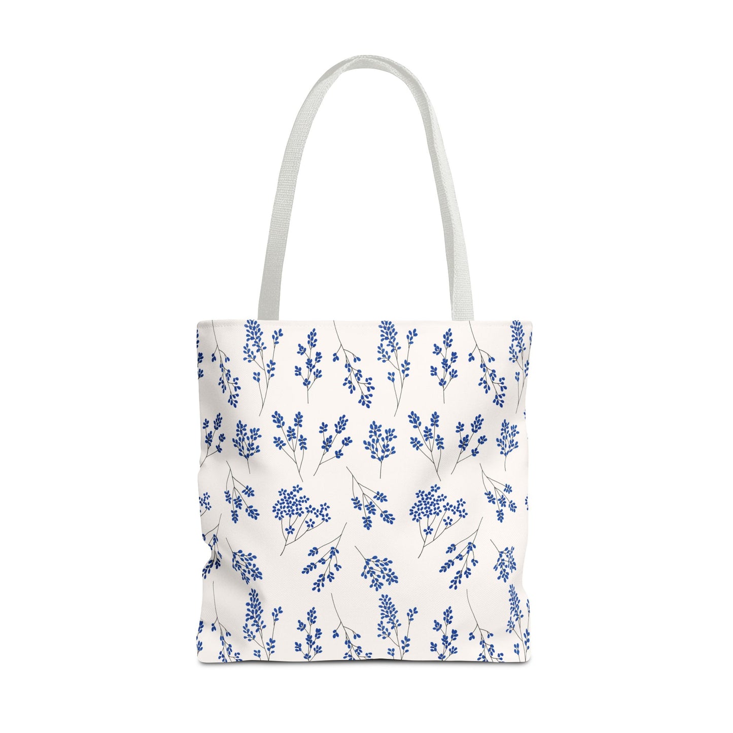 Floral Blue Tote Bag for Women | Durable Tote | Gift for Flower Lovers | Spring Style Bag