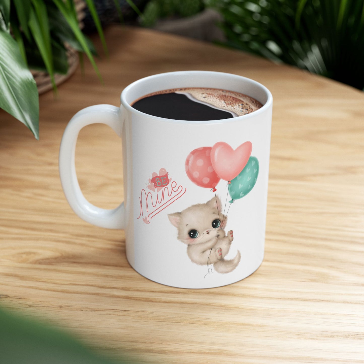 Be Mine Cat Mug Valentine Gift - Romantic Gift
