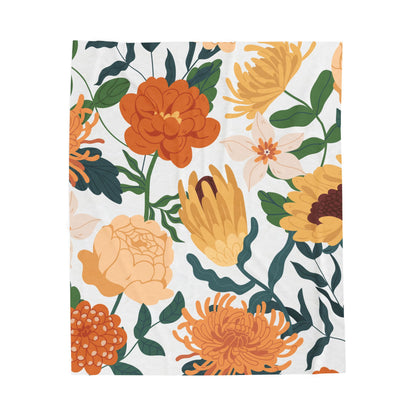 Floral Mom Plush Blanket, Mom Gift, Cozy Home Decor, Soft Throw for Gift, Blanket for Kids, Flower Pattern Blanket