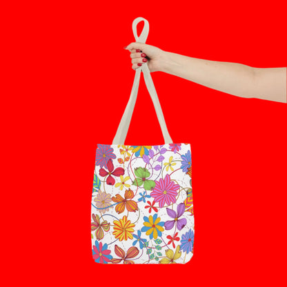 Trendy Tote Bag - Flowery Pattern