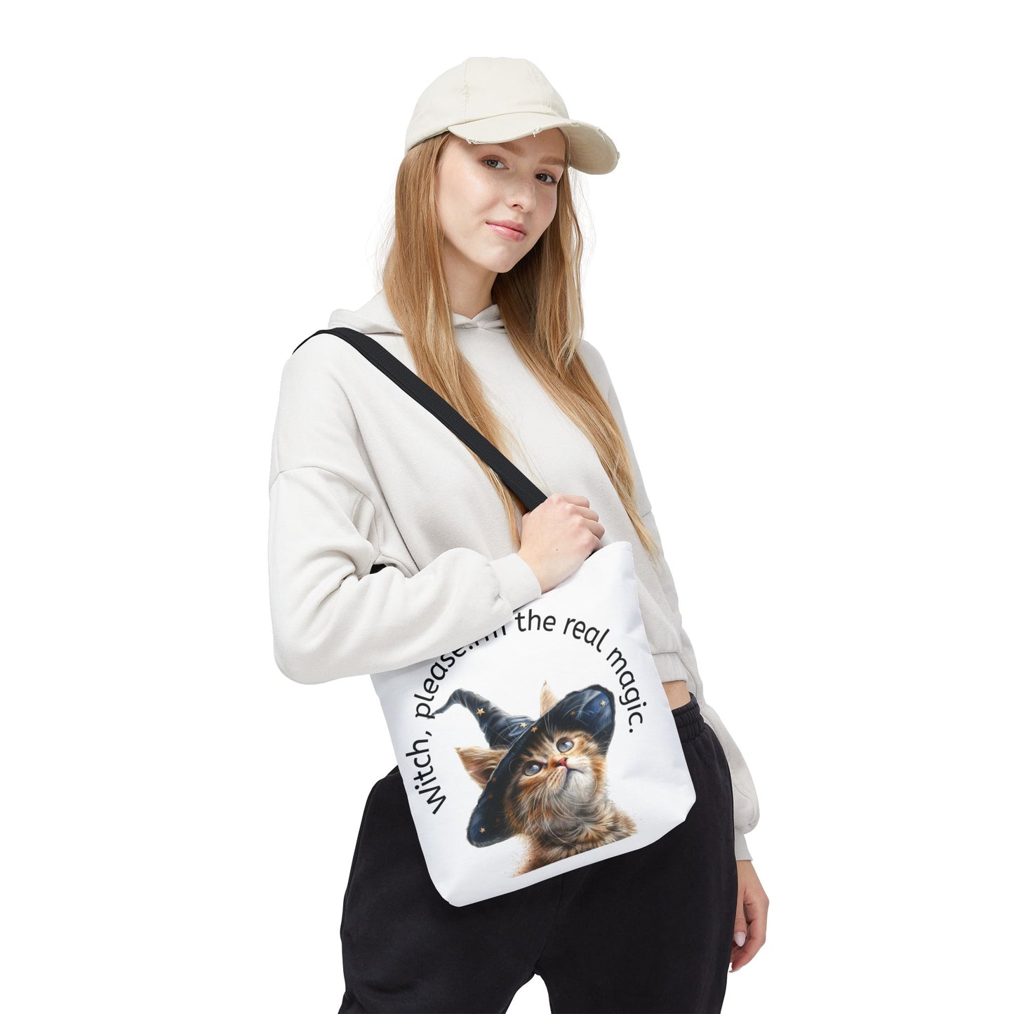Cute Cat Witch Please Tote Bag