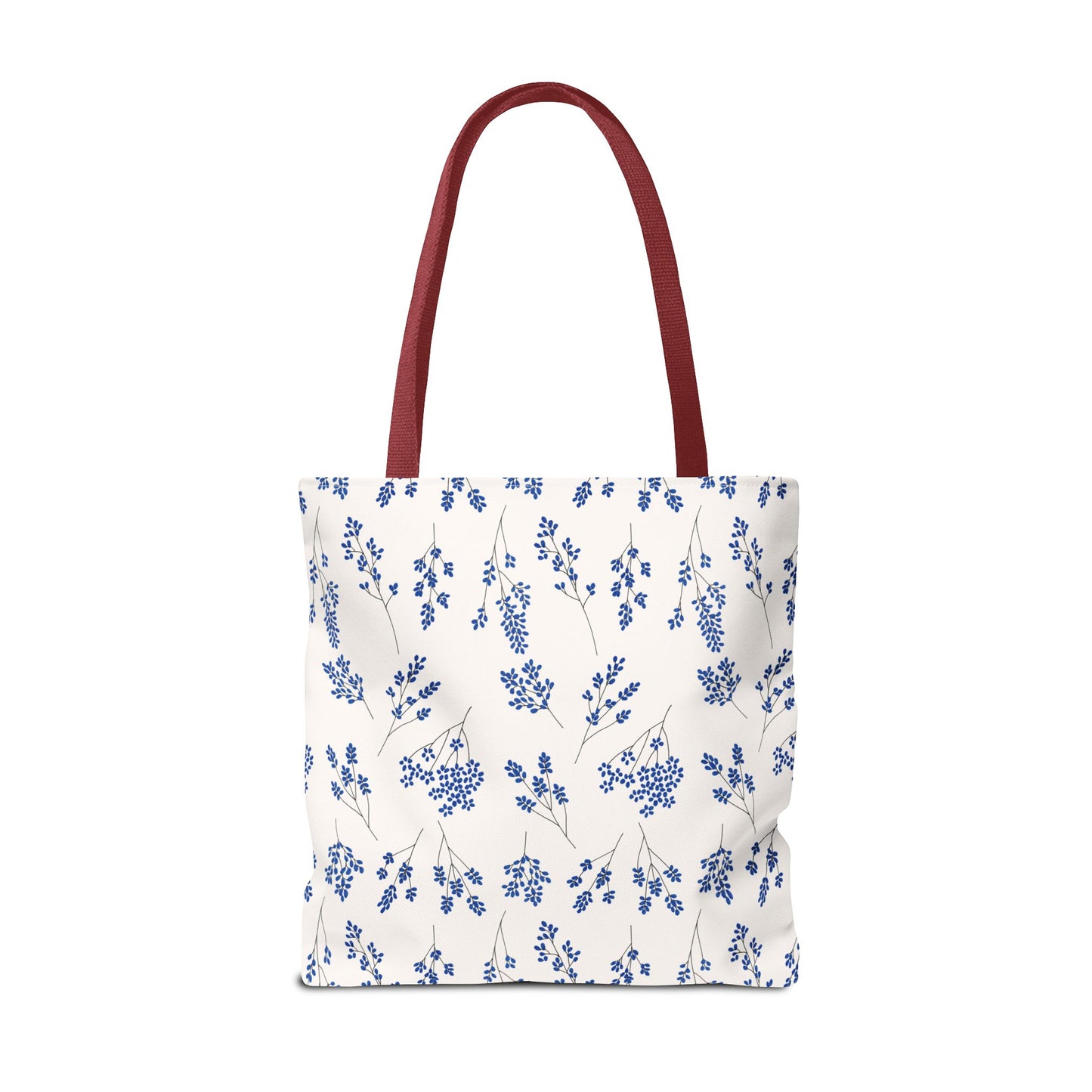 Floral Blue Tote Bag for Women | Durable Tote | Gift for Flower Lovers | Spring Style Bag