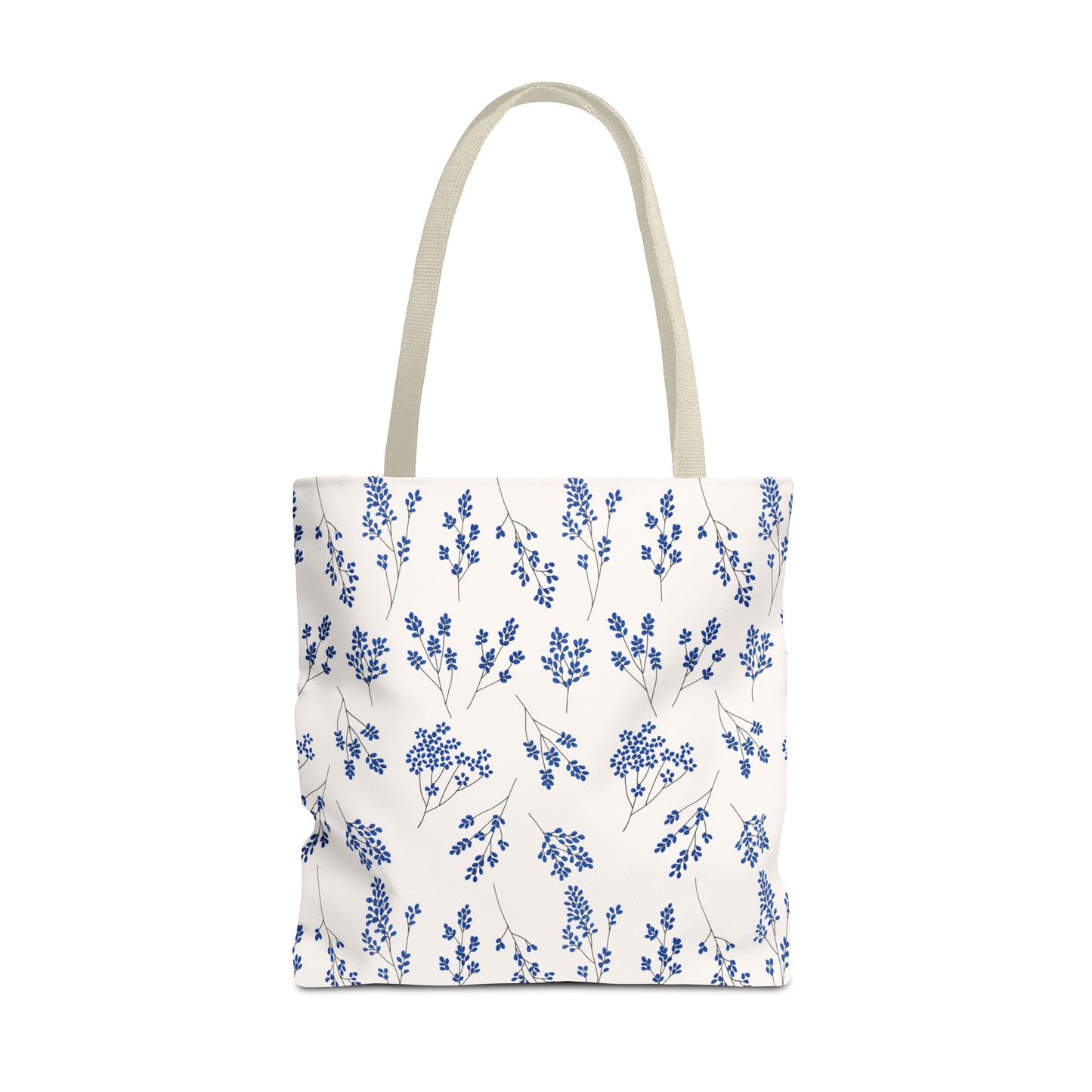 Floral Blue Tote Bag for Women | Durable Tote | Gift for Flower Lovers | Spring Style Bag