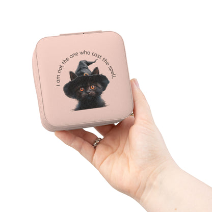 Black Cat Jewelry Travel Case, Cute Organizer, Gift for Cat Lovers, Travel Jewelry Box, Perfect for Special Occasions